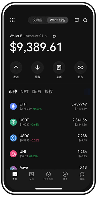 欧易APP设备展示